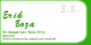 erik boza business card